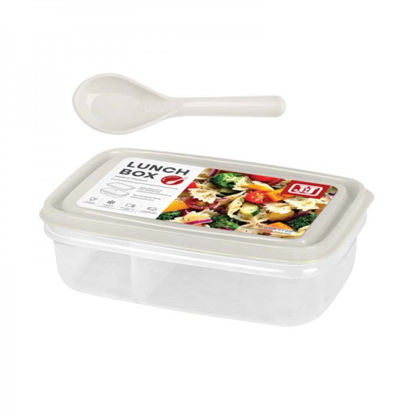 Lunch Box with Spoon and Fork 1237